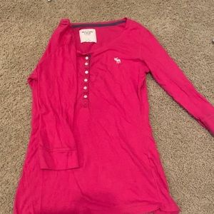 Abercrombie & Fitch Pink button top - Size Small